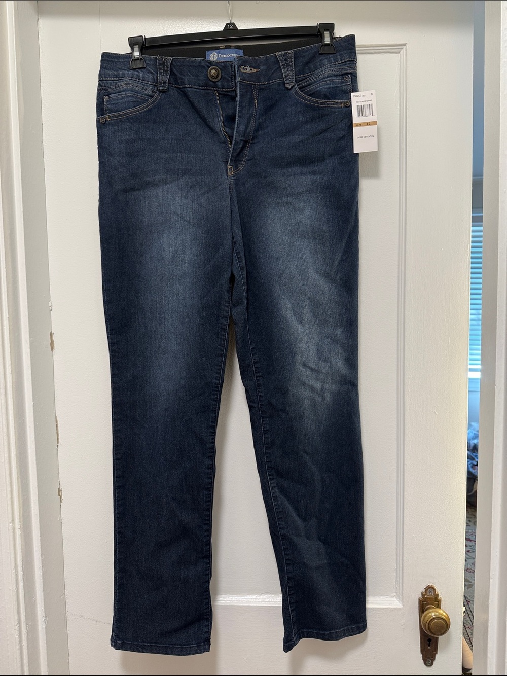 Democracy Straight Leg Jeans in Dark Blue Wash